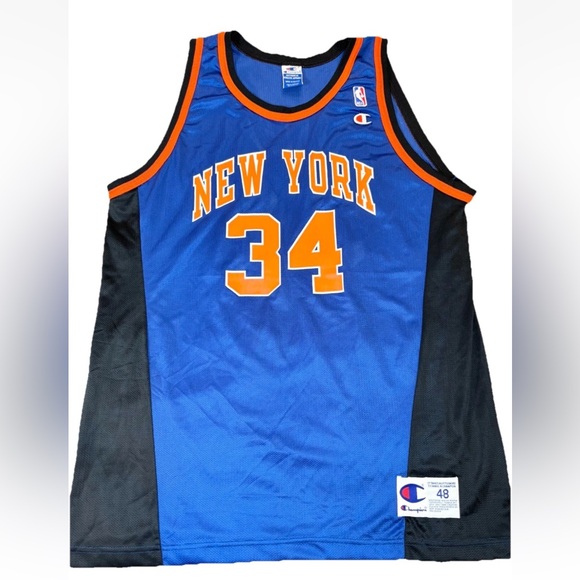 Vintage Charles Oakley # 34 New York Knicks Champion Basketball  Jersey Size 48 - Picture 1 of 9